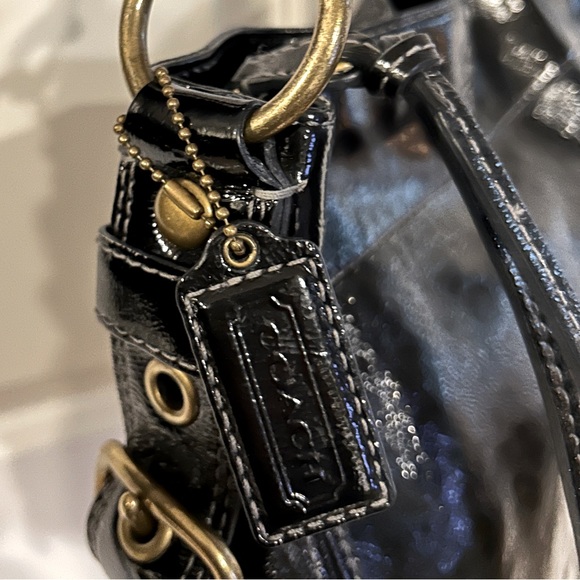 Coach Zoe Patent Leather Shoulder Bag - Picture 4 of 6